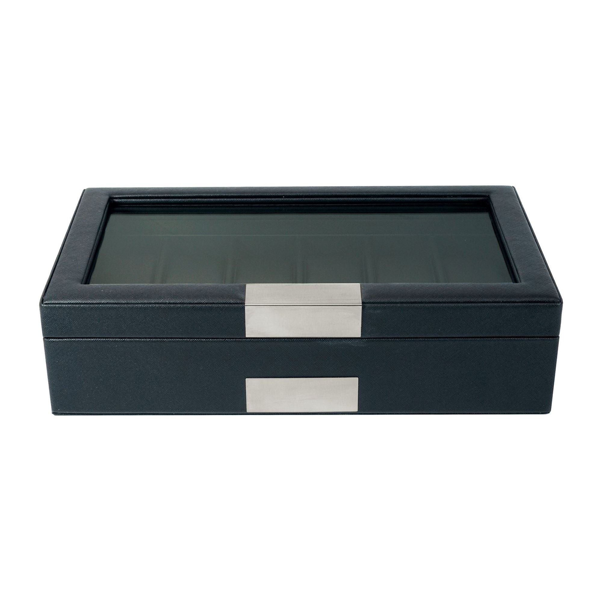 12 Slots Leather Watch Box Watch Boxes Clinks 