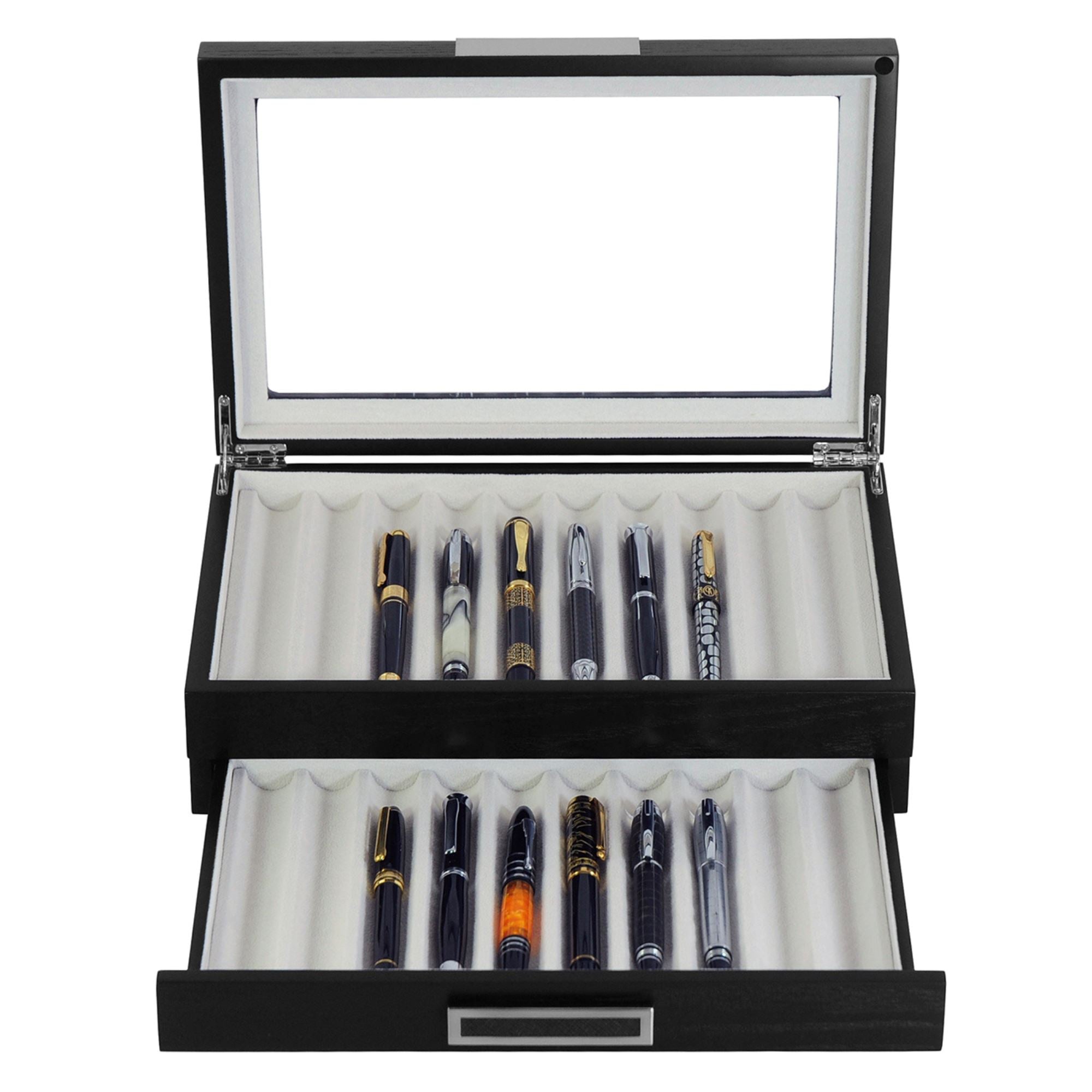 20 Slots Wooden Pen Box Storage Boxes Clinks Australia 