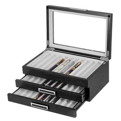 30 Slots Wooden Pen Box