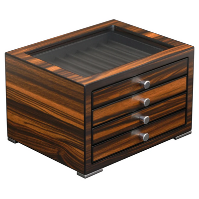 32 Slots Ebony Wooden Pen Box