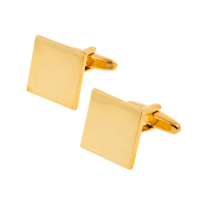 Square Gold Coloured Cufflinks