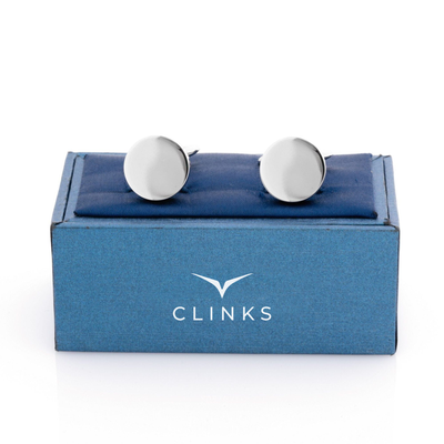 Groomsman Laser Etched Round Engravable Wedding Cufflinks