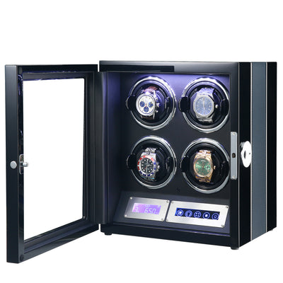 Flinders Watch Winder for 4 Watches with Fingerprint Lock