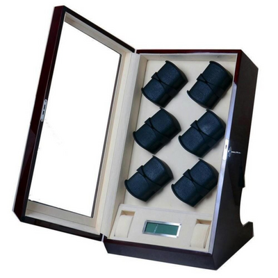 Kosciuszko Watch Winder Box for 12 + 2 Watches in Mahogany