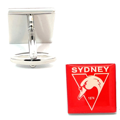 Colour Sydney Swans FC AFL Cufflinks