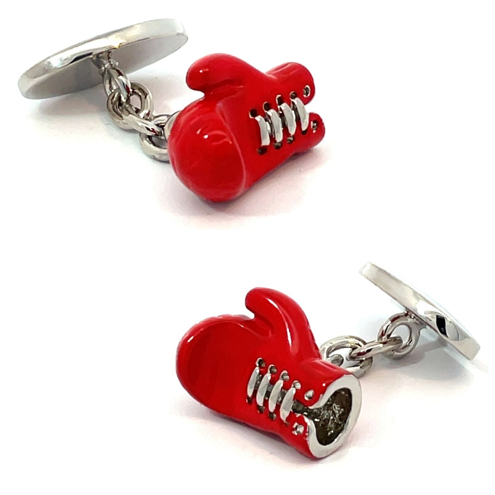 Red Boxing Gloves (chain) Cufflinks