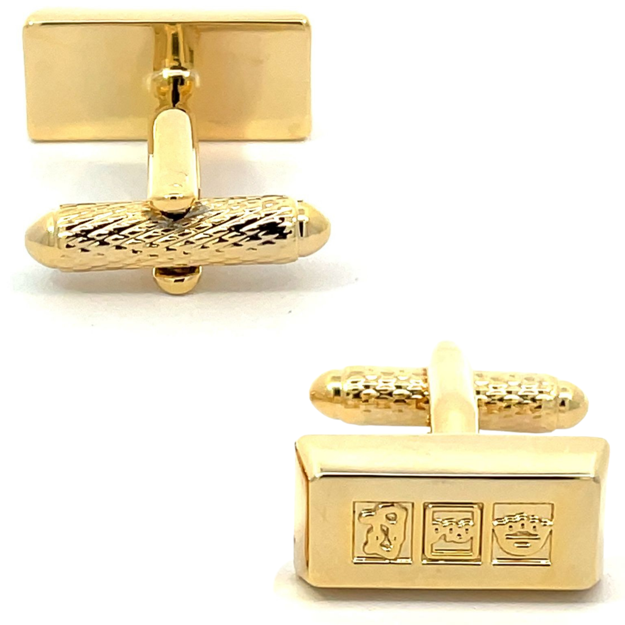 Gold Ingot Cufflinks