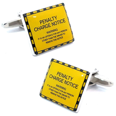 Yellow Parking Tickets Cufflinks