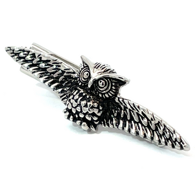Owl with Spread Wings Tie Clip