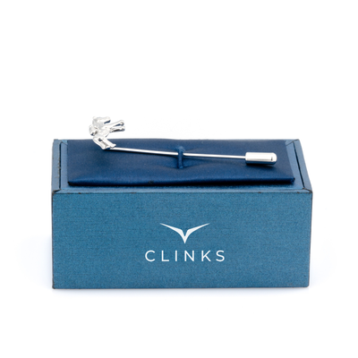 Melbourne Cup Horse Racing Silver Stick Pin