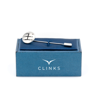 Gear Shift Stick Pin Silver