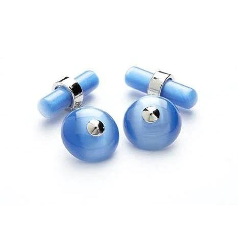 Oracle Blue Cufflinks (with Chain)