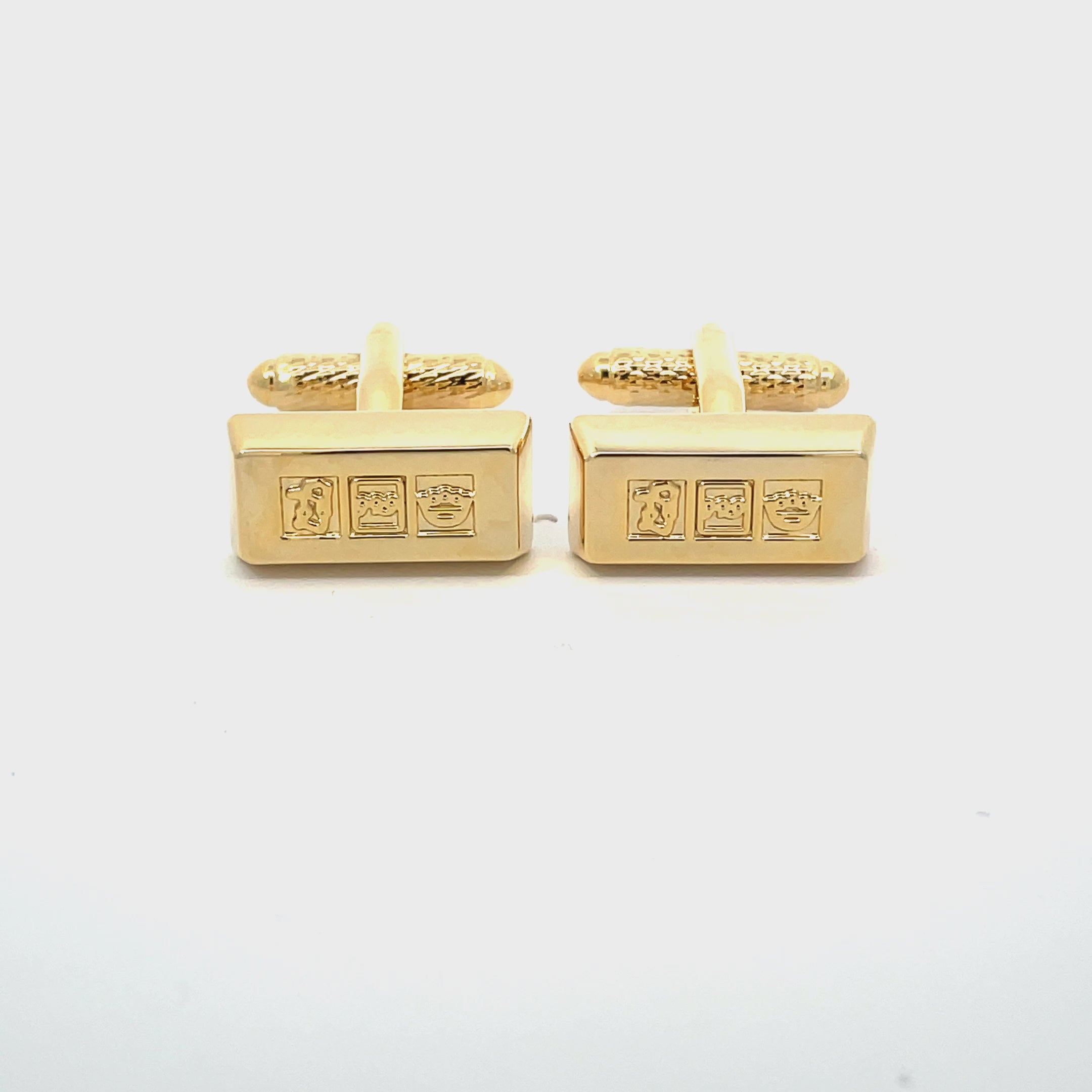 Gold Ingot Cufflinks