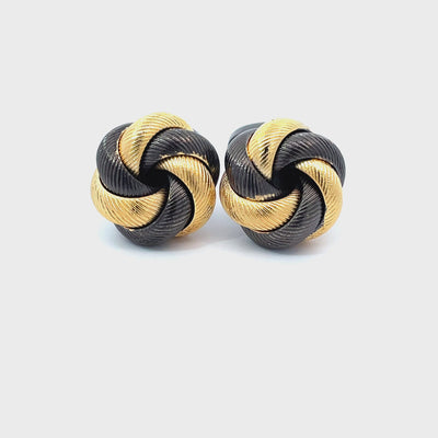 Gunmetal with Gold Knots Cufflinks