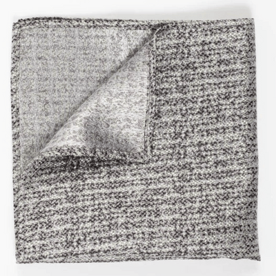 Silver Textured Pocket Square
