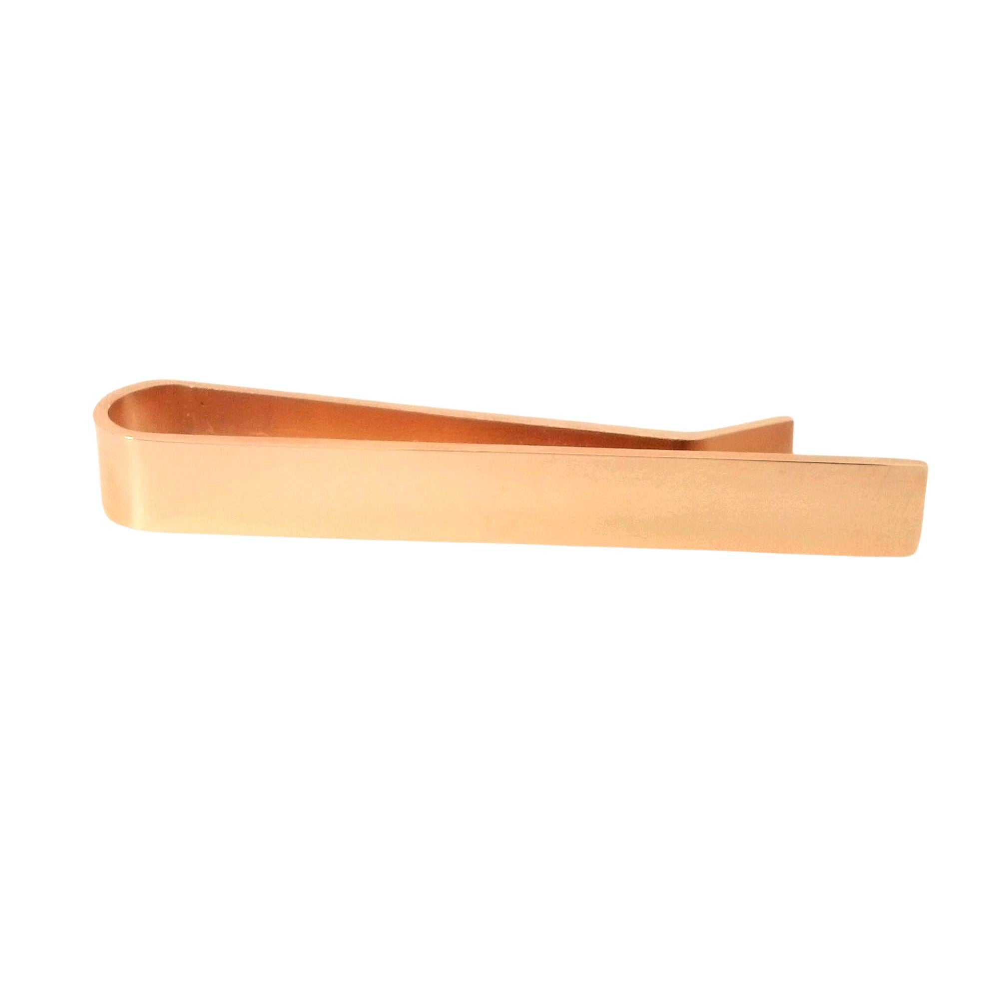 Shiny Rose Gold Tie Bar 50mm Tie Bars Clinks Australia 