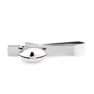 Footy / Rugby Silver Football Tie Bar
