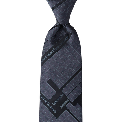 Periodic Table Skinny Tie in Black