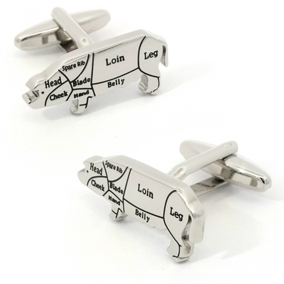 Butcher's Cut Pork Cufflinks