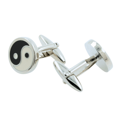 Yin and Yang Enamel Cufflinks