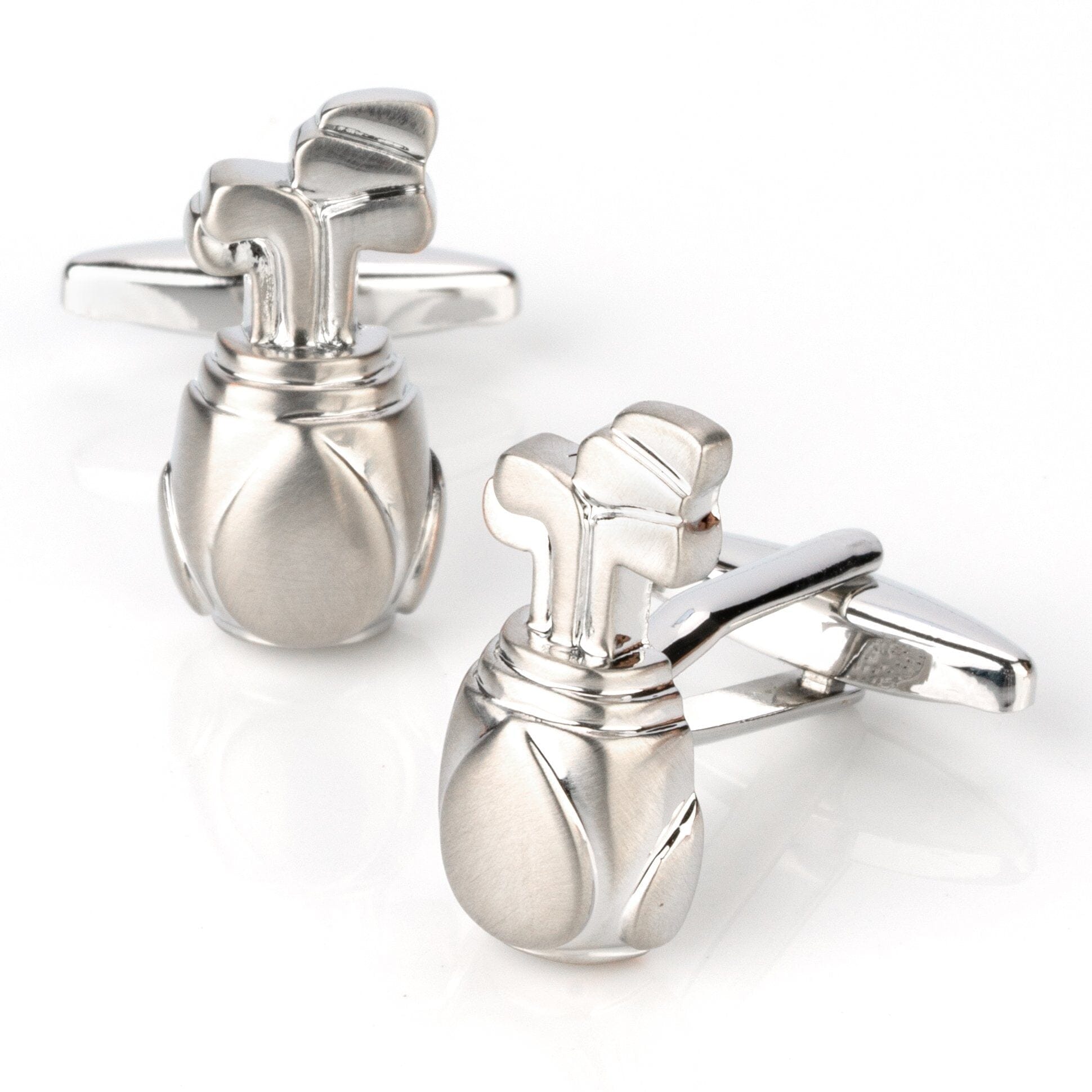 Silver Golf Bag with Clubs Cufflinks Novelty Cufflinks Clinks Australia Silver Golf Bag with Clubs Cufflinks 