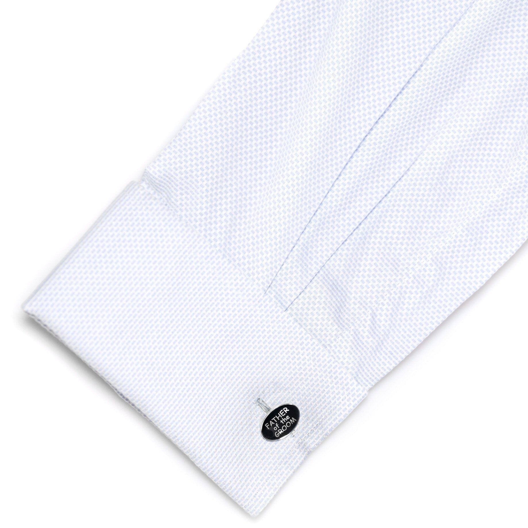 Father of the Groom Black and Silver Wedding Cufflinks Round Wedding Cufflinks Clinks Australia 