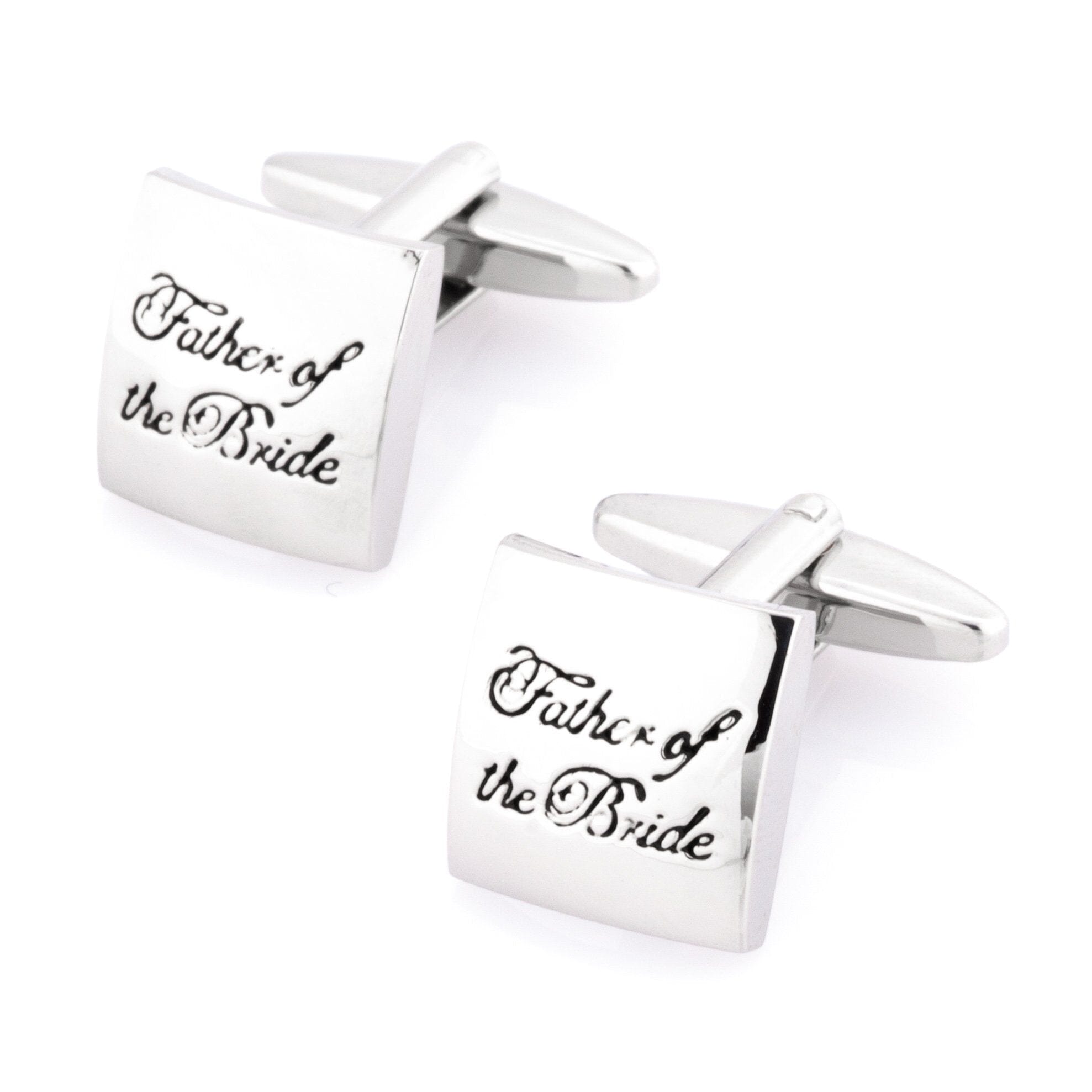 Father of the Bride Curved Silver Wedding Cufflinks Wedding Cufflinks Clinks Australia 