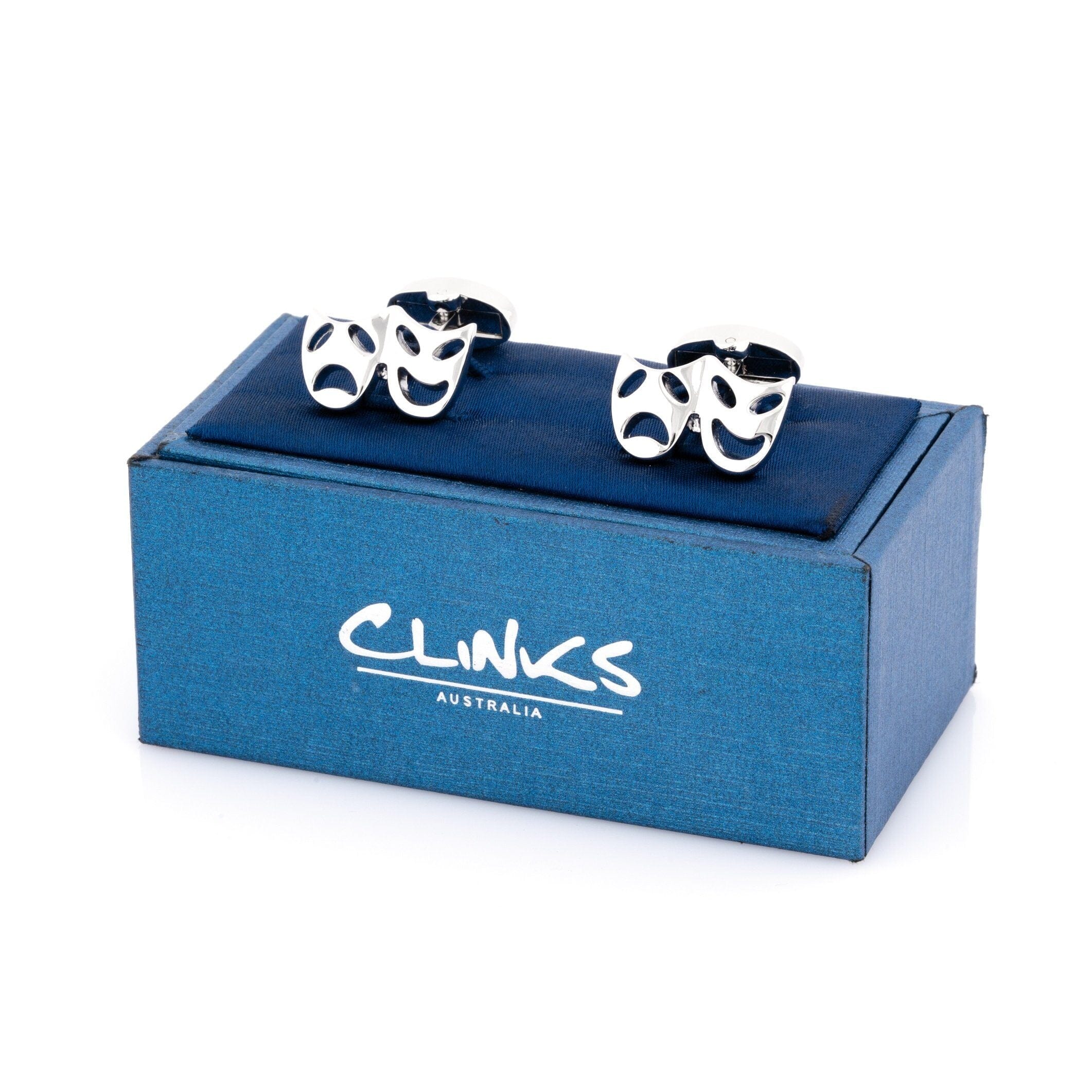 Silver Mask Cufflinks Novelty Cufflinks Clinks Australia 
