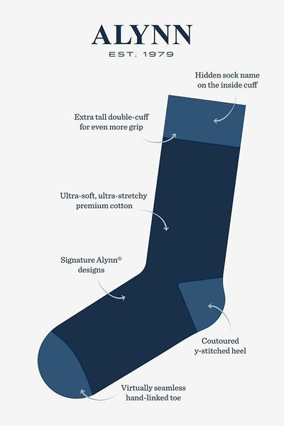 Tip the Scales Sock, Socks, Alynn Socks, Navy Blue, Carded Cotton, Nylon, Spandex, SK1012, Men's Socks, Socks for Men, Clinks.com