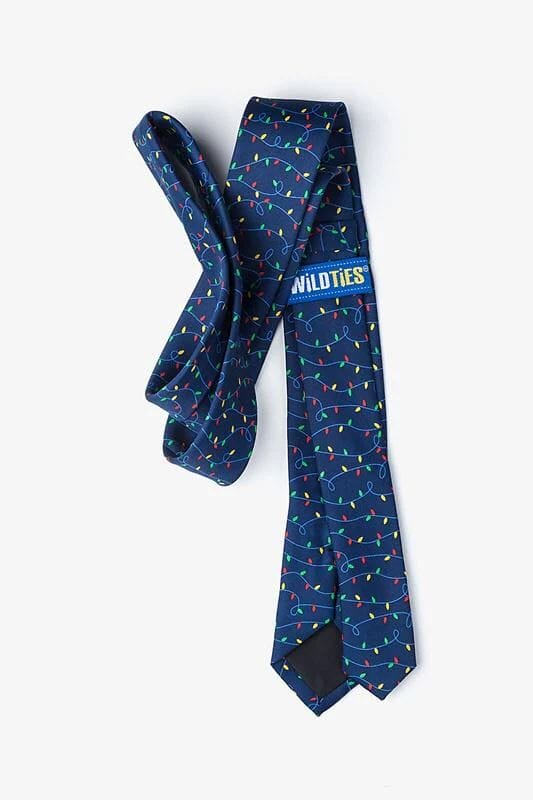 Christmas Lights Skinny Tie Ties Clinks 