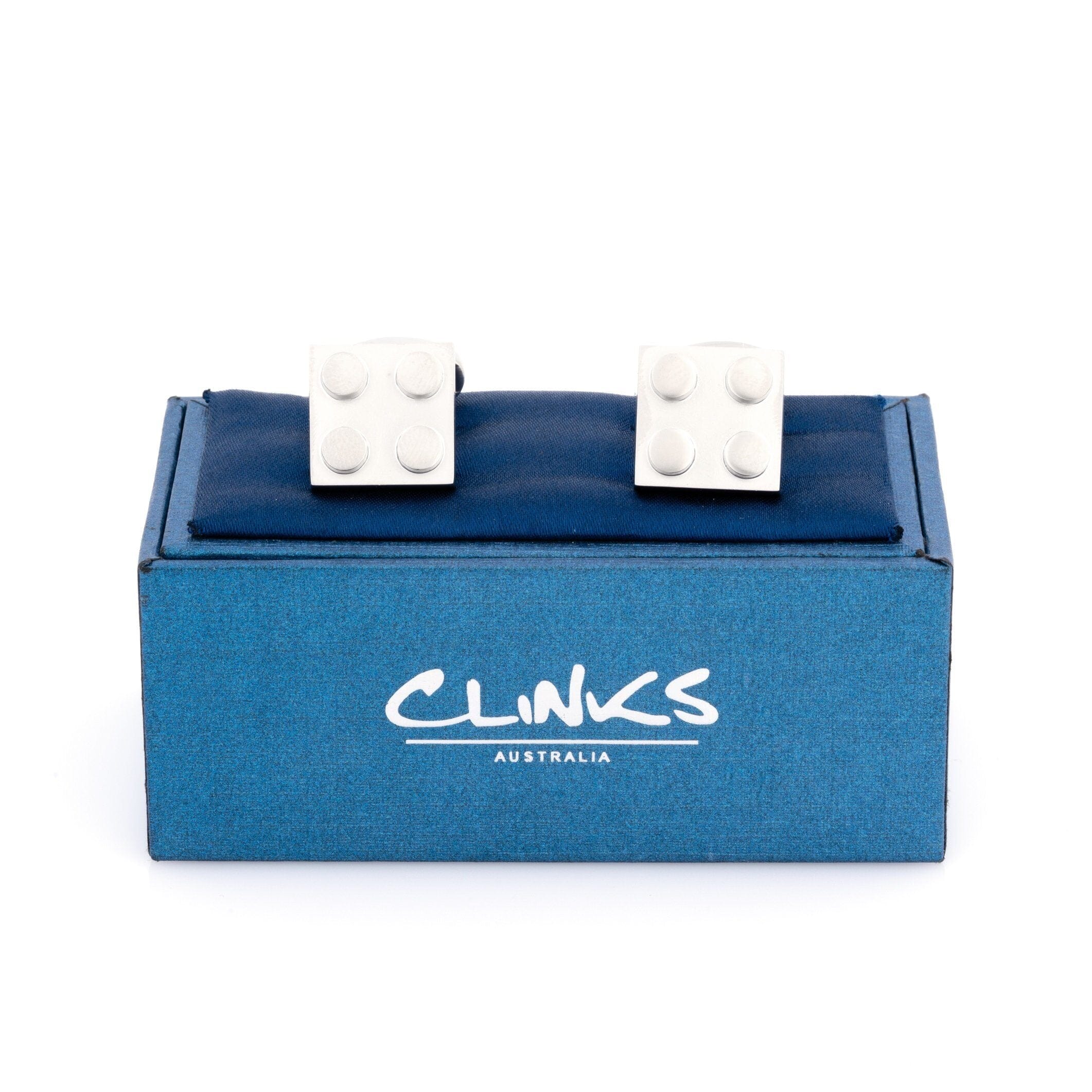 Silver Square Lego Like Building Block Cufflinks Novelty Cufflinks Clinks Australia 