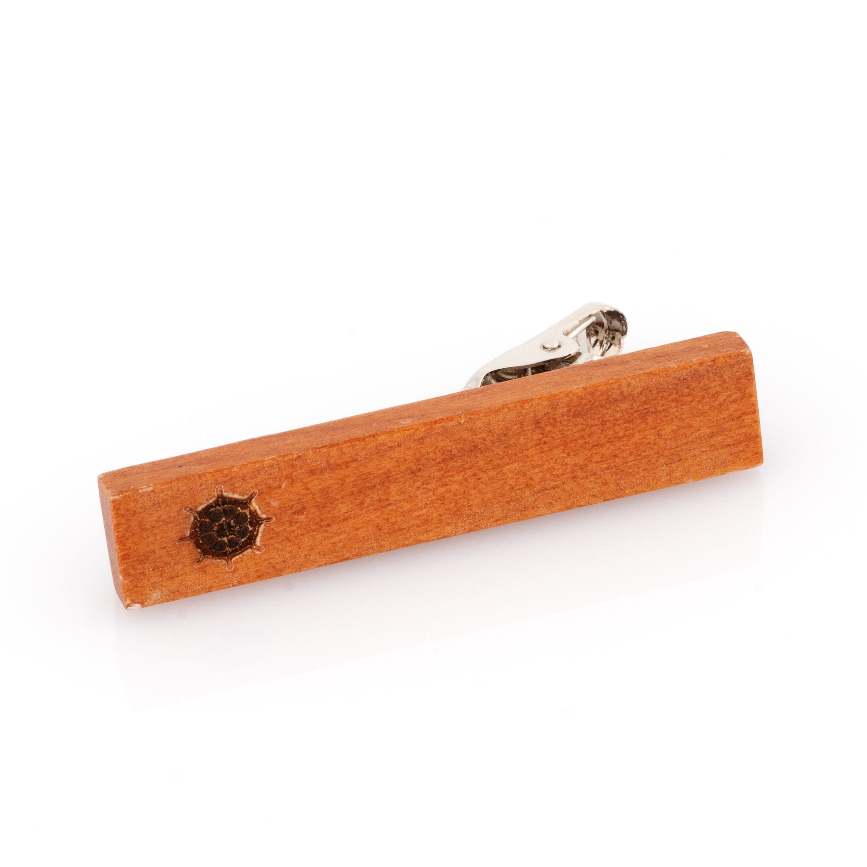 Wood Ships Wheel Stamp Tie Clip Tie Clips Clinks Wood Ships Wheel Stamp Tie Clip 