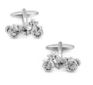 Silver Motorbike Cufflinks Novelty Cufflinks Clinks Australia Triumph Style Motorbike Cufflinks 