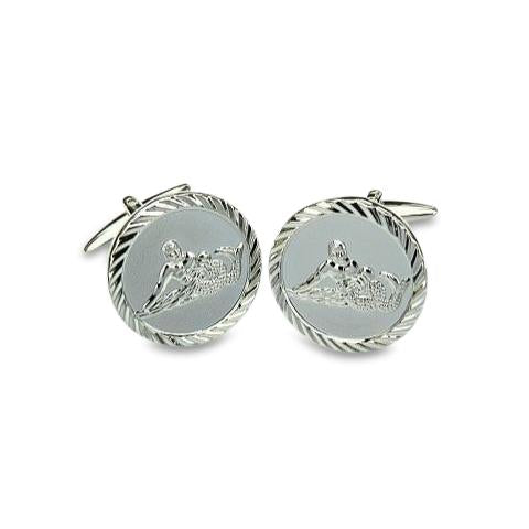 Aquarius Water Carrier Cufflinks (Round)