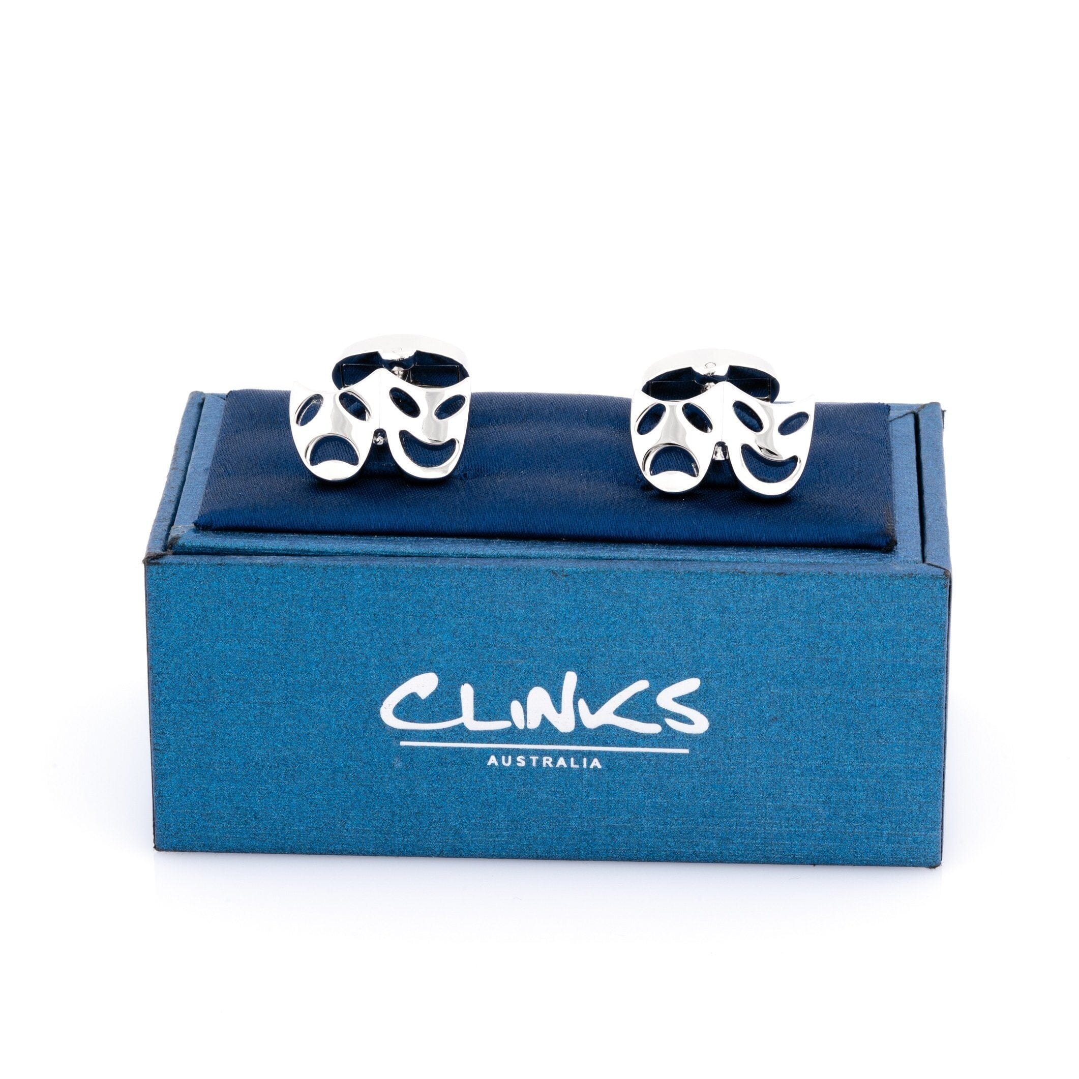 Silver Mask Cufflinks Novelty Cufflinks Clinks Australia 