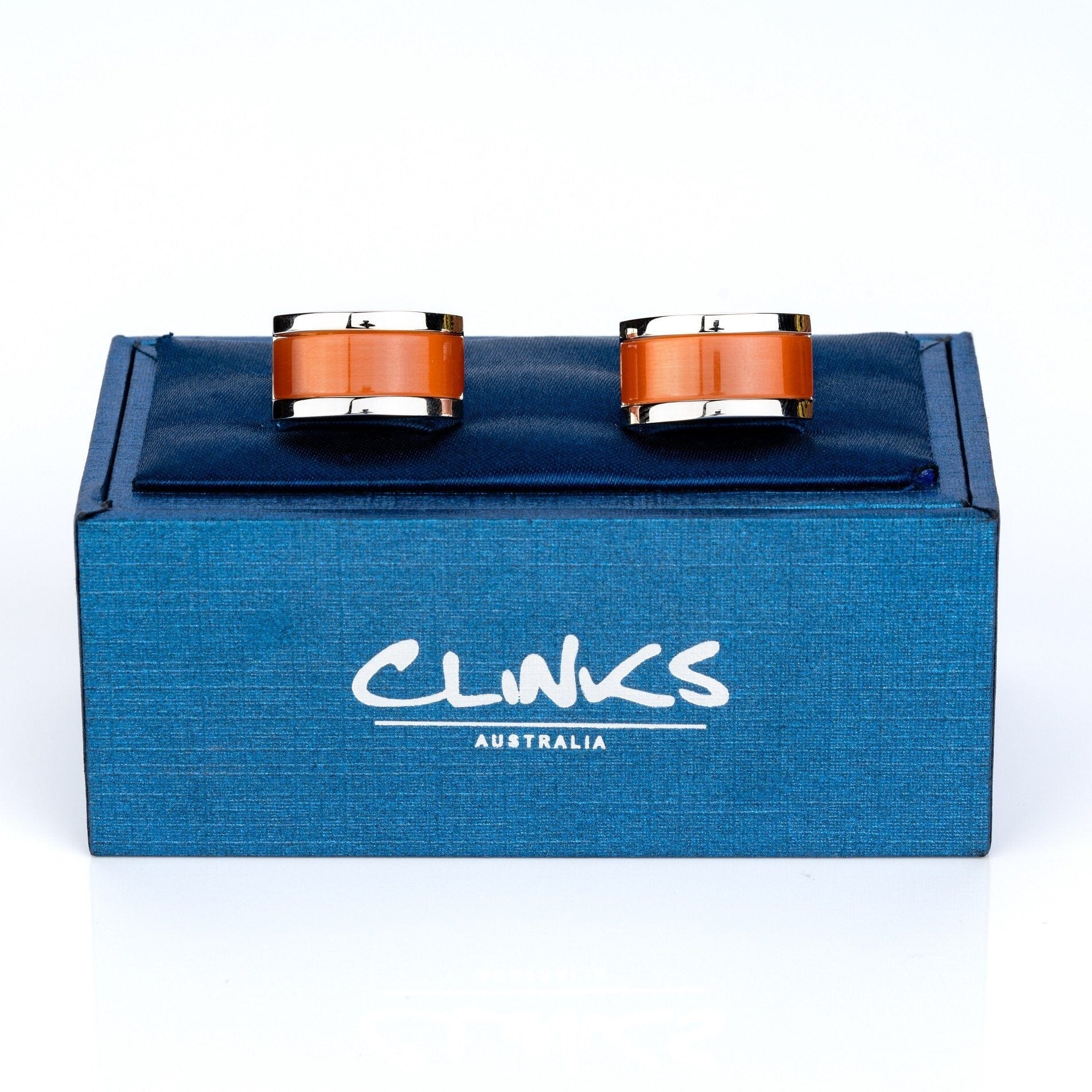 Sunset Orange Cateye Cufflinks Classic & Modern Cufflinks Clinks Australia 