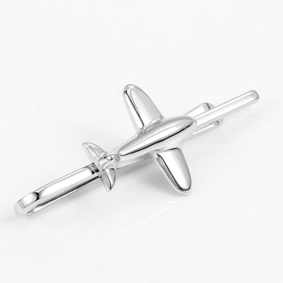 Bubble Plane Tie Bar in Silver
