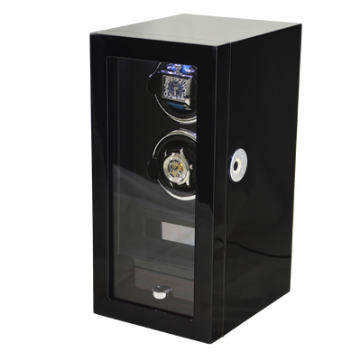 Yarra Duo Watch Winder for 2 + Drawer with Fingerprint Lock