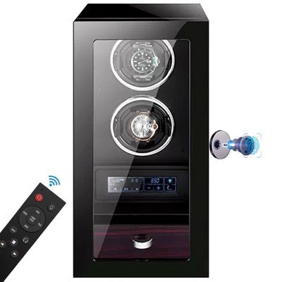 Yarra Duo Watch Winder for 2 + Drawer with Fingerprint Lock