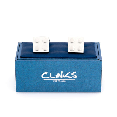 Silver Square Building Block Cufflinks