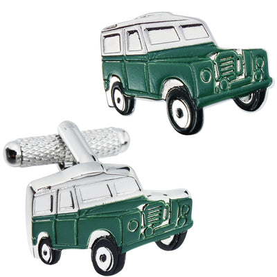 Dark Green Jeep Cufflinks