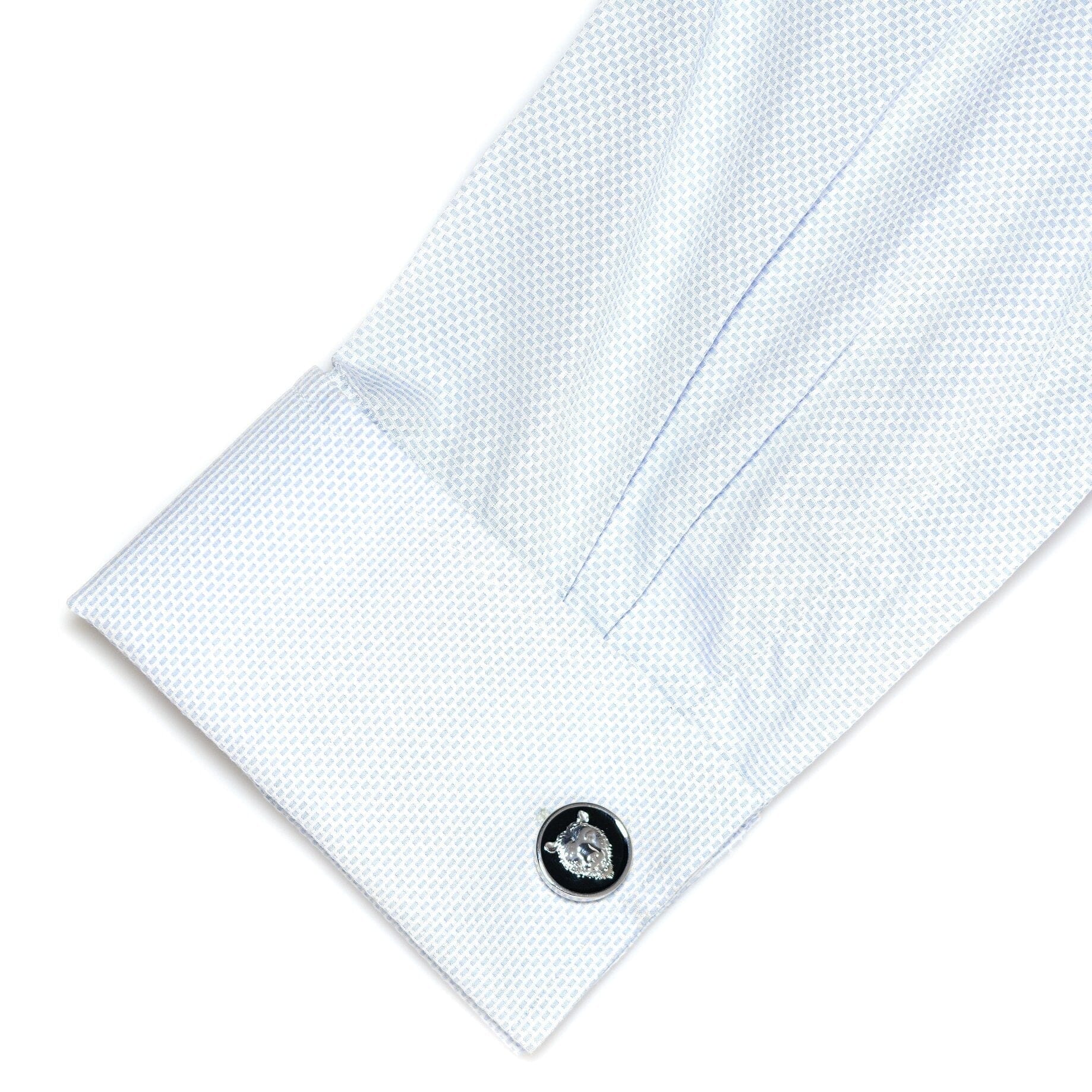 Bear Black Enamel Cufflinks Novelty Cufflinks Clinks Australia 