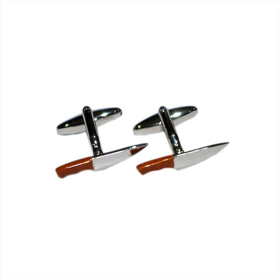 Brown Handled Carving Knives Cufflinks