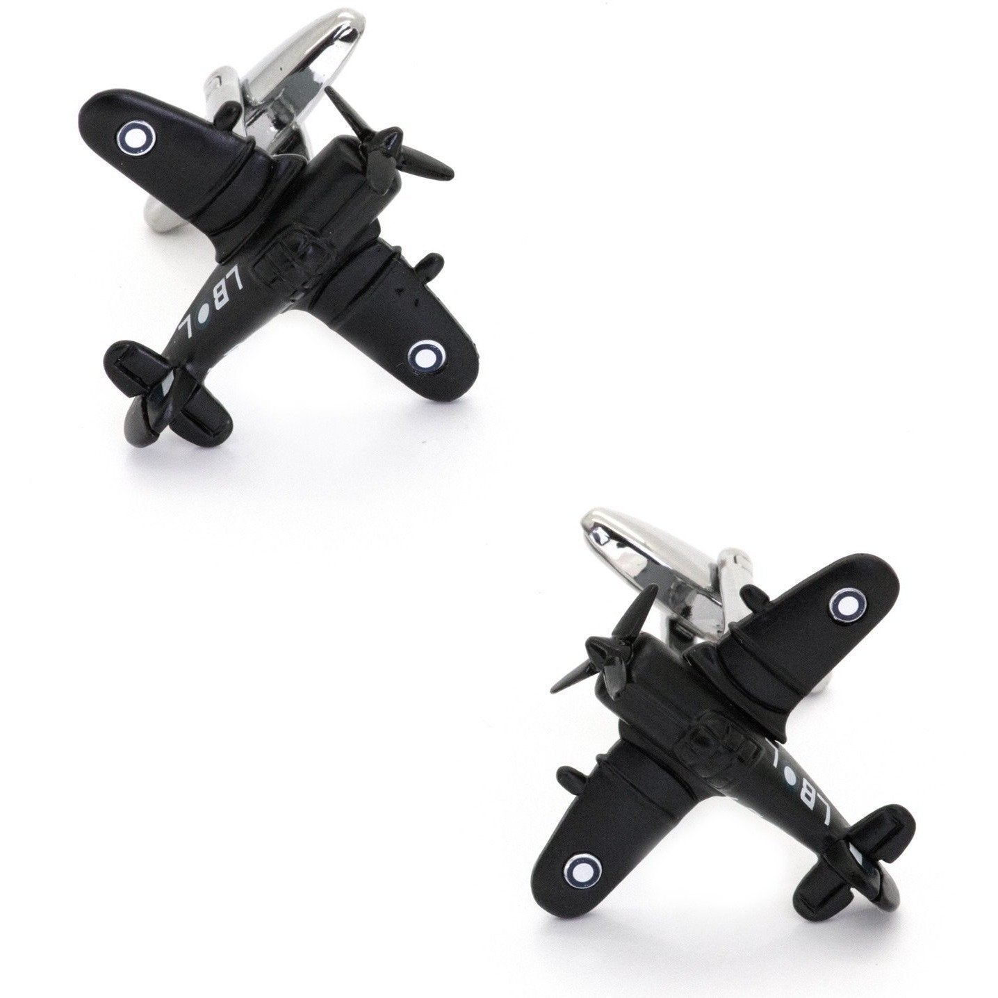 CAC Boomerang Fighter Airplane Cufflinks in Black, Novelty Cufflinks, CL6817, Mens Cufflinks, Cufflinks, Cuffed, Clinks, Clinks Australia