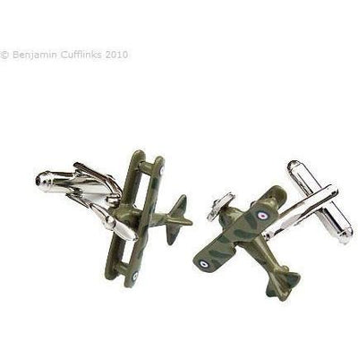 Camouflage Bi-plane Cufflinks