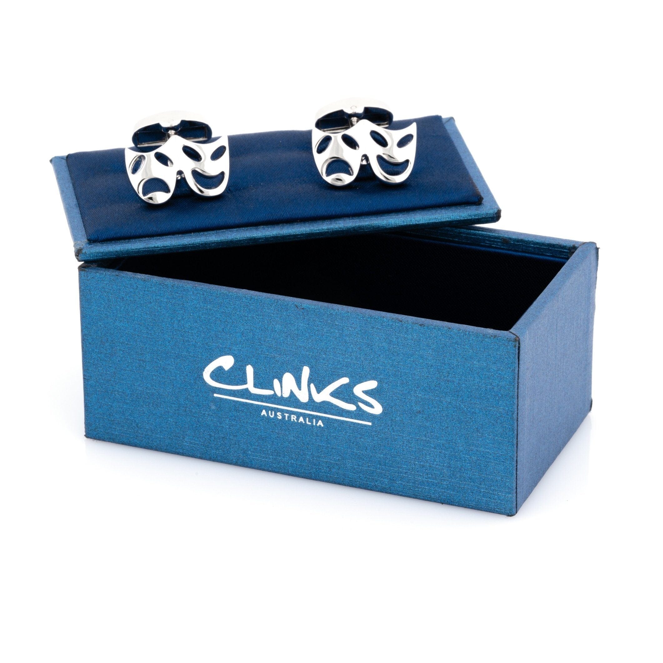Silver Mask Cufflinks Novelty Cufflinks Clinks Australia 
