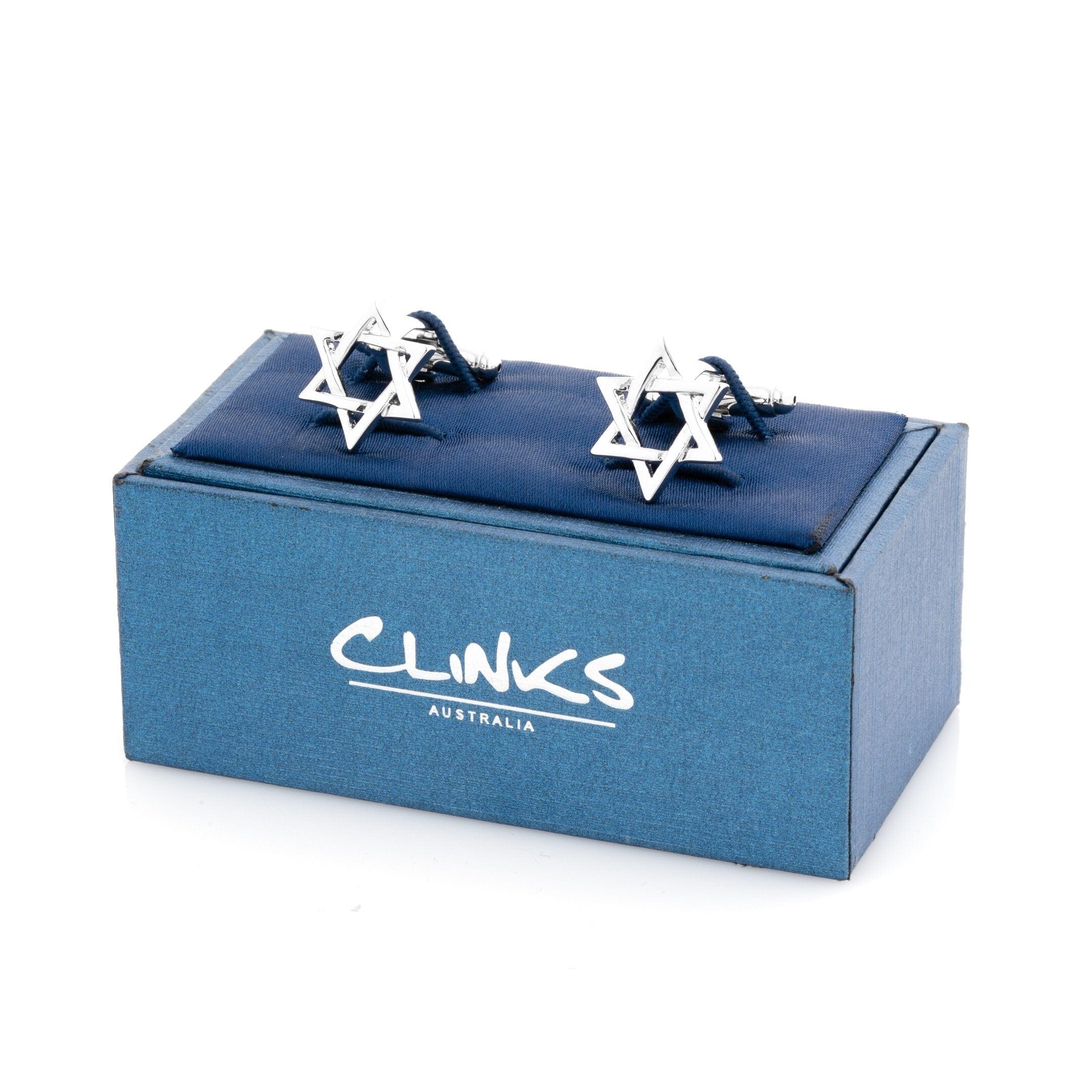 Silver Star of David Cufflinks Novelty Cufflinks Clinks Australia 