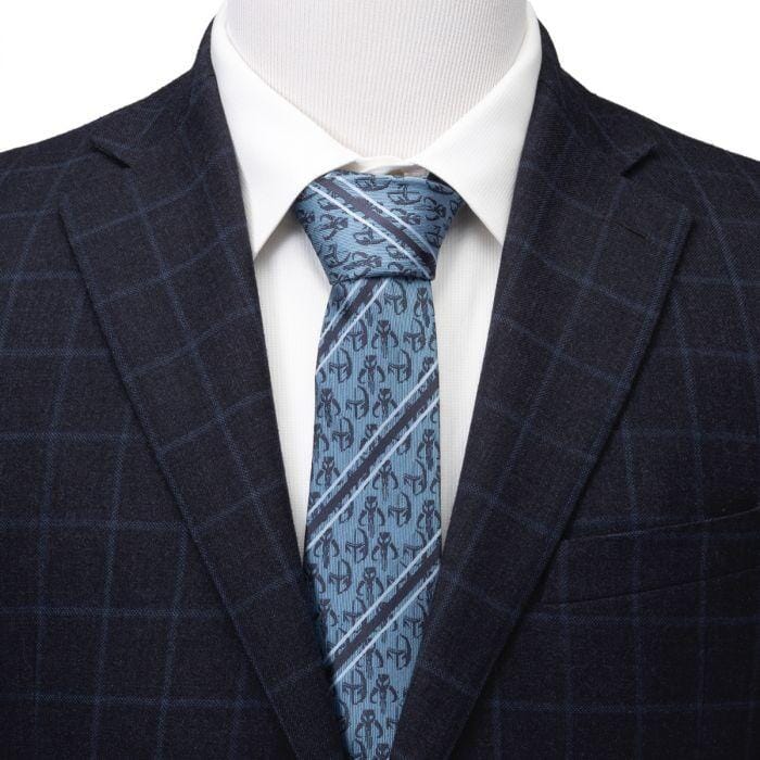 Star Wars Mando Navy Stripe Mens Tie Ties Star Wars 