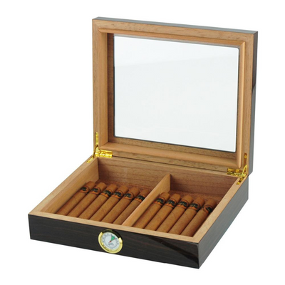 12-20 CT Walnut Cigar Humidor Spanish Cedar Box for Cigars