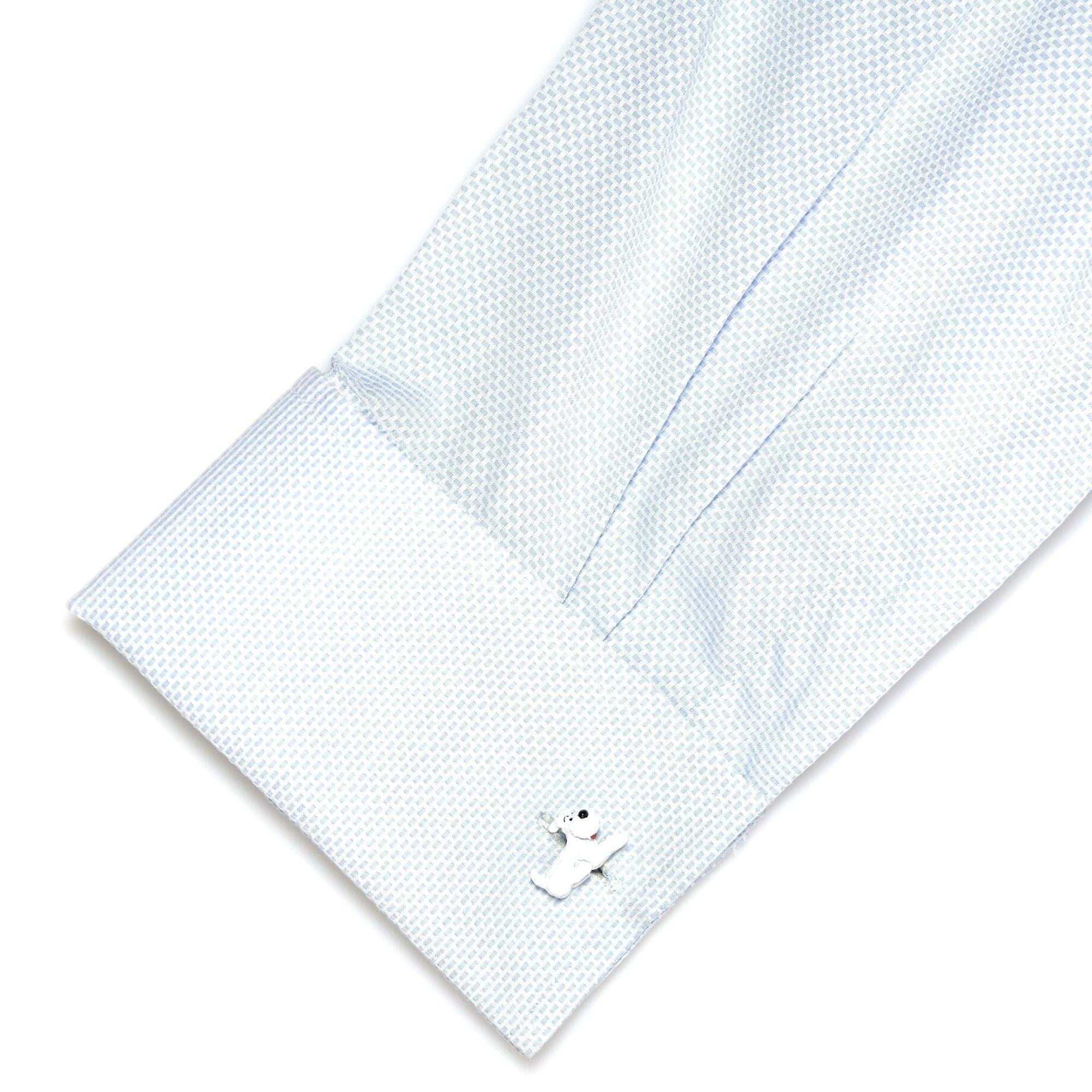 "Snowy" Tintin White Terrier Dog Cufflinks Novelty Cufflinks Clinks Australia 